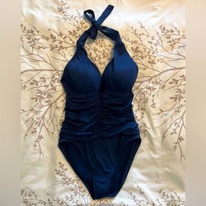 La Blanca Navy One Piece Swimsuit